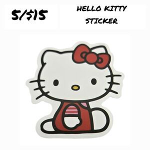 Hello Kitty Sticker Self-Adhesive Laptop Water Bottle White Cat Bow